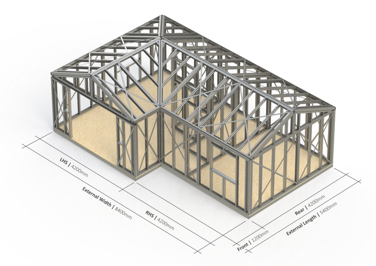 Annexe 004 – Pitched Roof – Gable Steel Frame — supplier catalogue frame