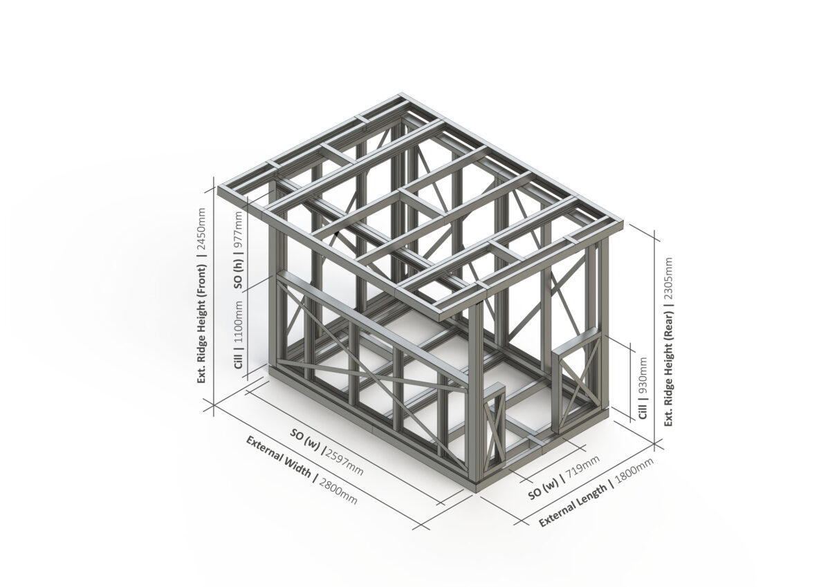 Bar/Kitchen – 2800mm x 1800mm Steel Frame — supplier catalogue frame