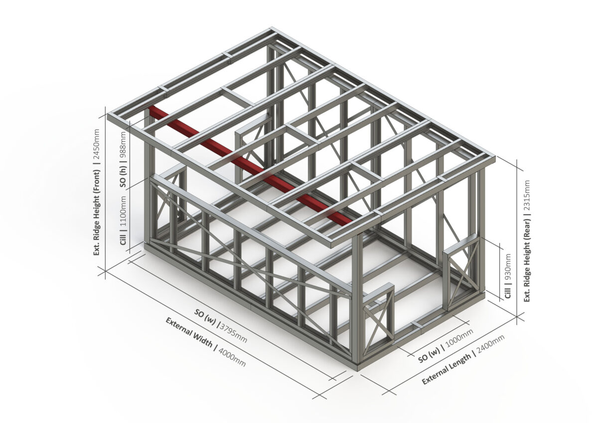 Bar/Kitchen – 4000mm x 2400mm Steel Frame — supplier catalogue frame