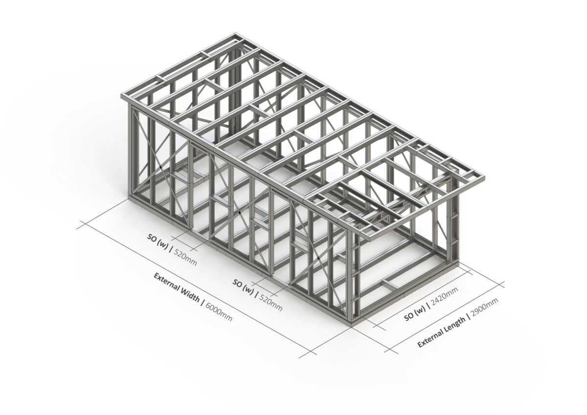 Bespoke 010 Steel Garden Room Frame — supplier catalogue frame