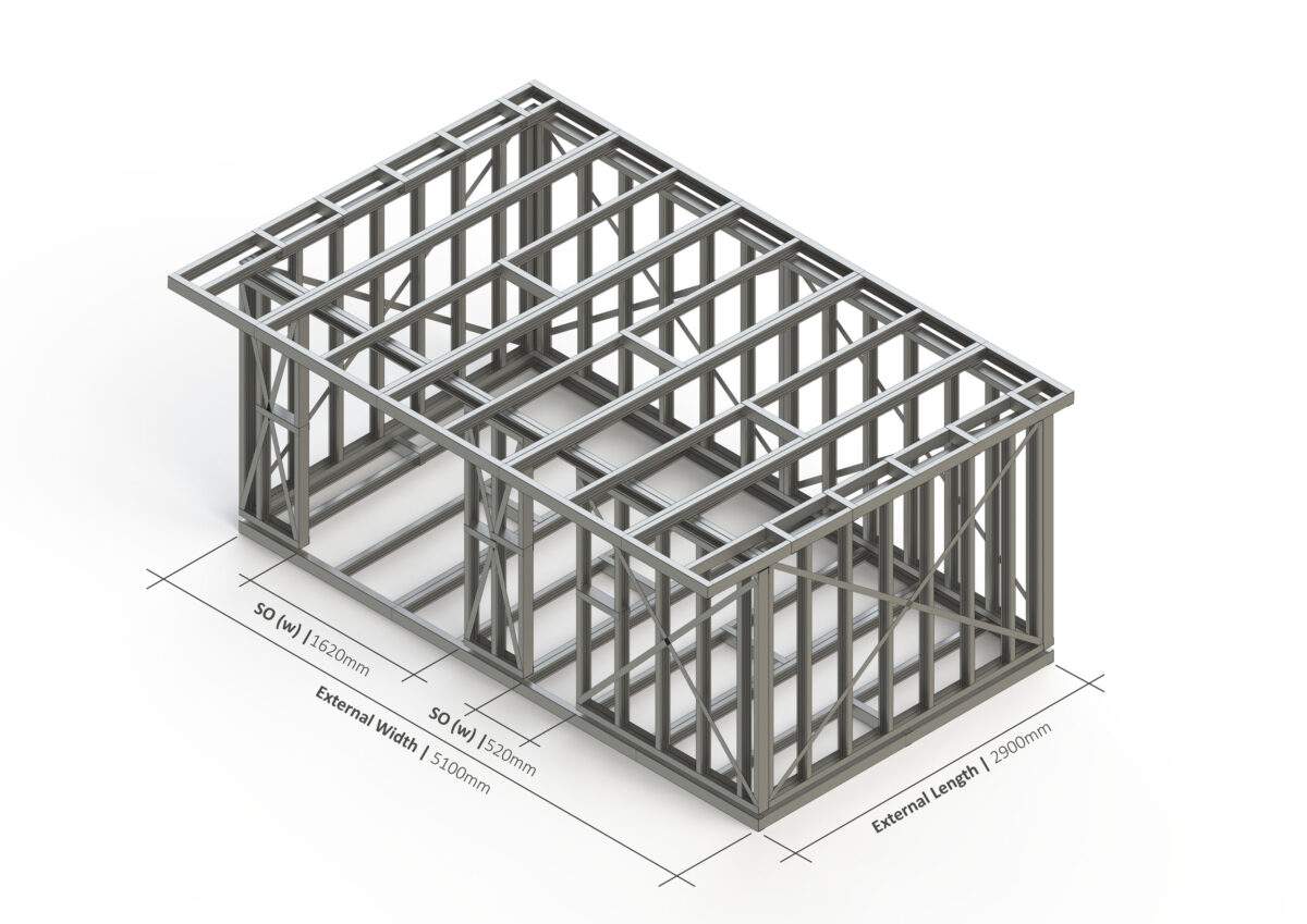Bespoke 011 Steel Garden Room Frame — supplier catalogue frame