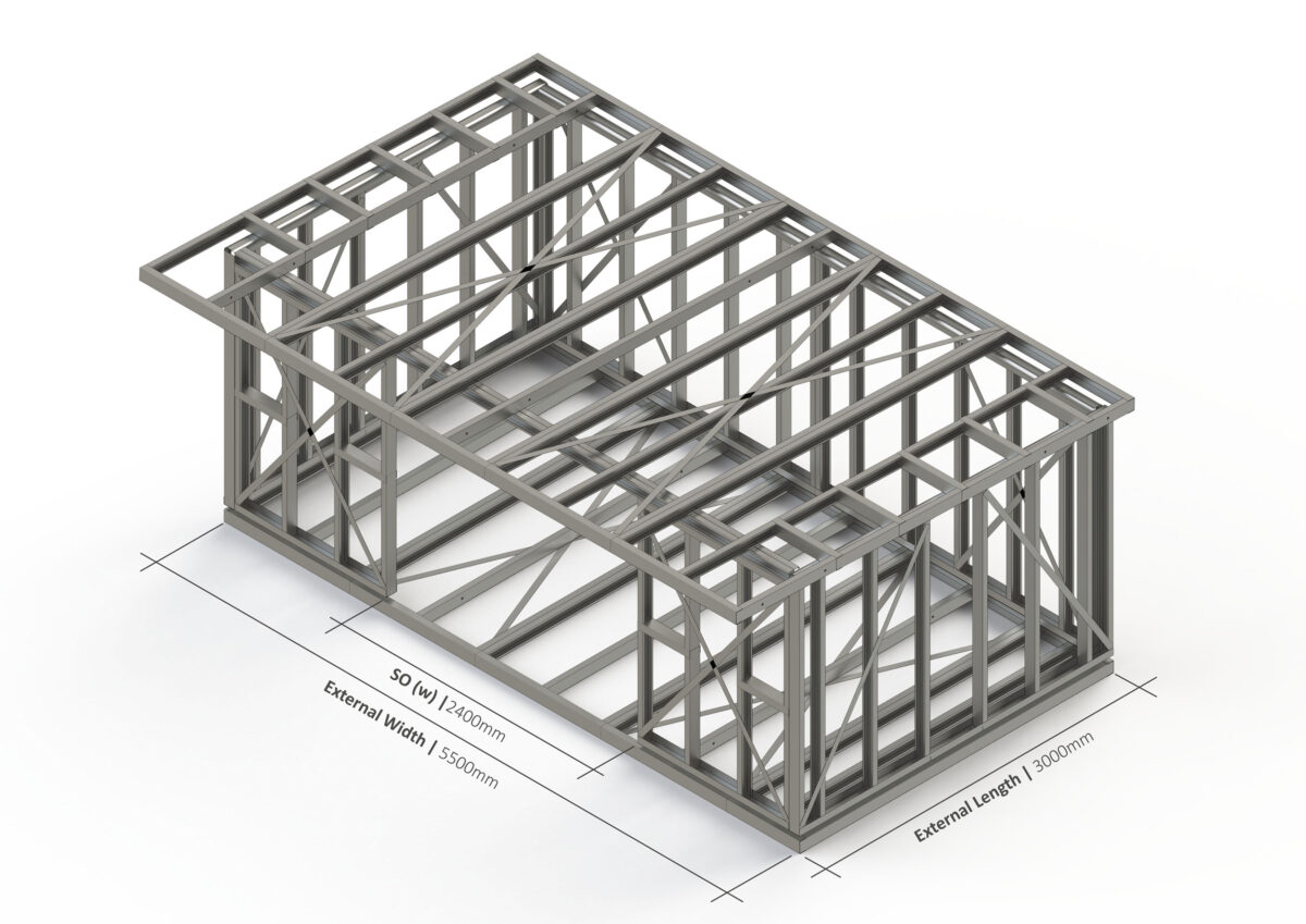 Bespoke 013 Steel Garden Room Frame — supplier catalogue frame