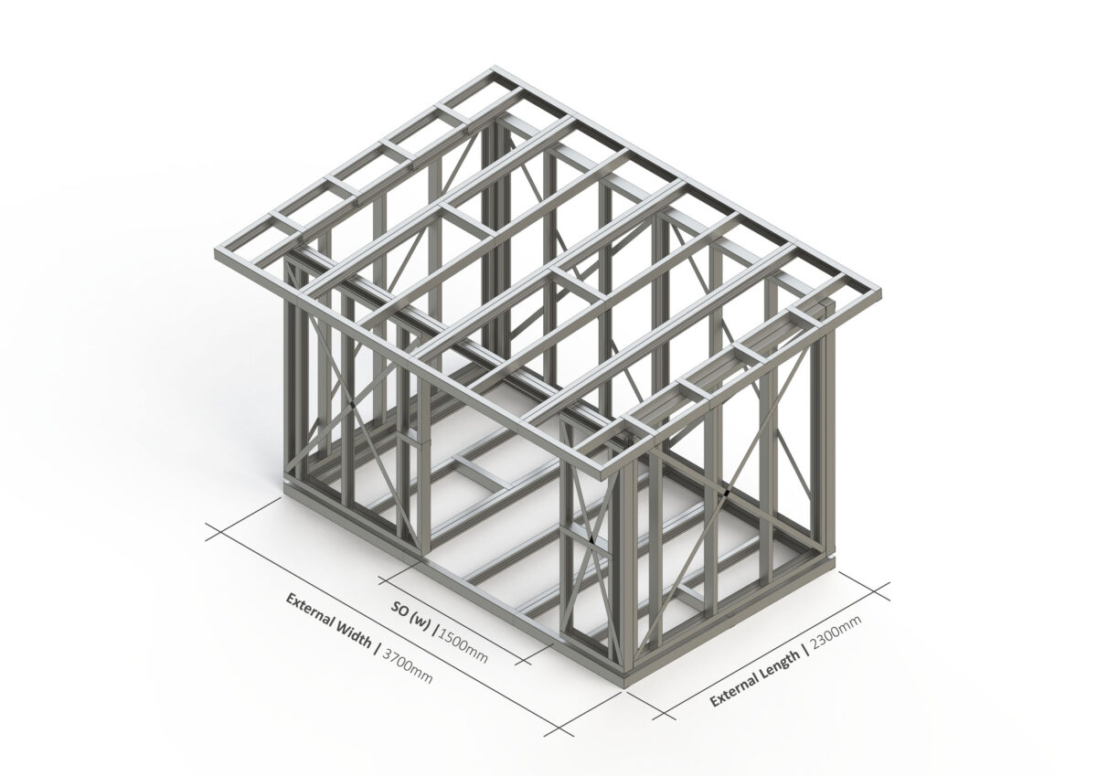 Bespoke 017 Steel Garden Room Frame — supplier catalogue frame
