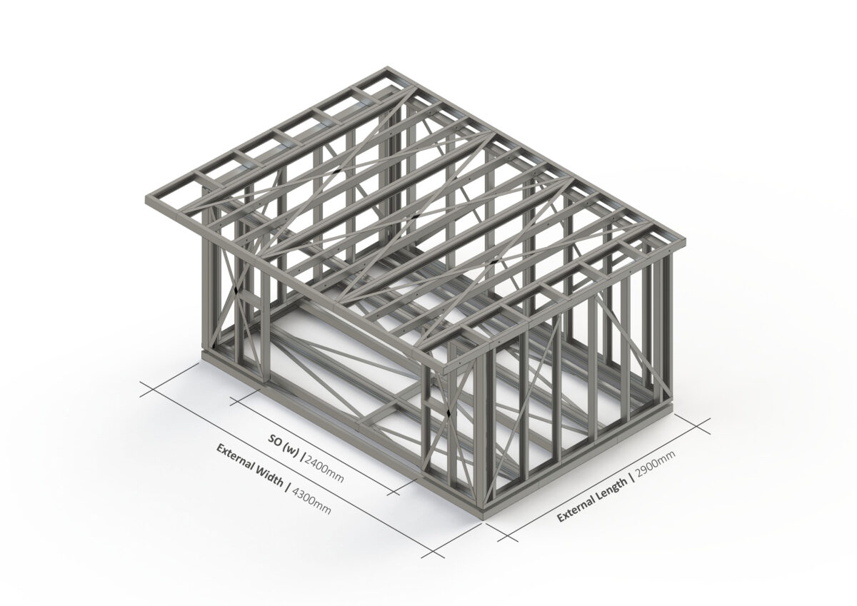 Bespoke 022 Steel Garden Room Frame — supplier catalogue frame