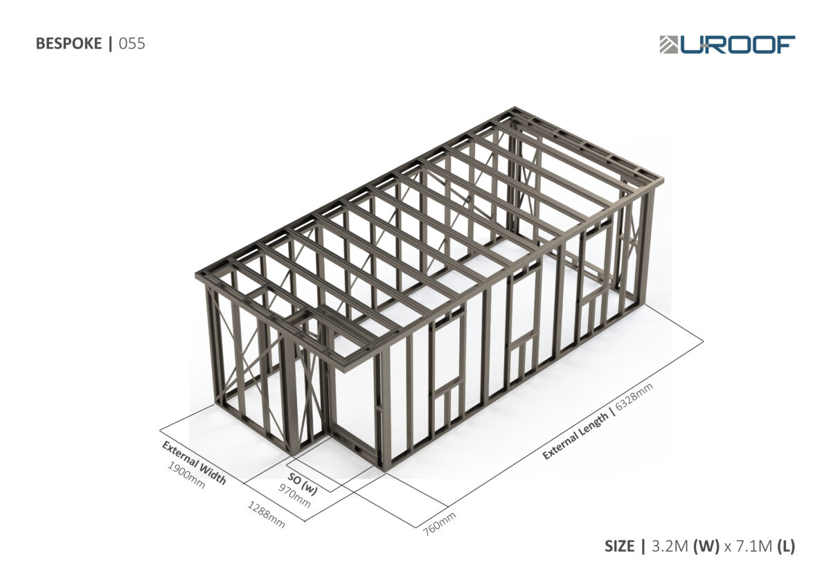 Bespoke 055 Steel Garden Room Frame — supplier catalogue frame
