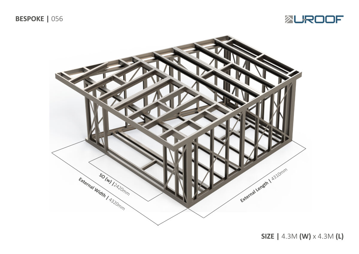 Bespoke 056 Steel Garden Room Frame — supplier catalogue frame