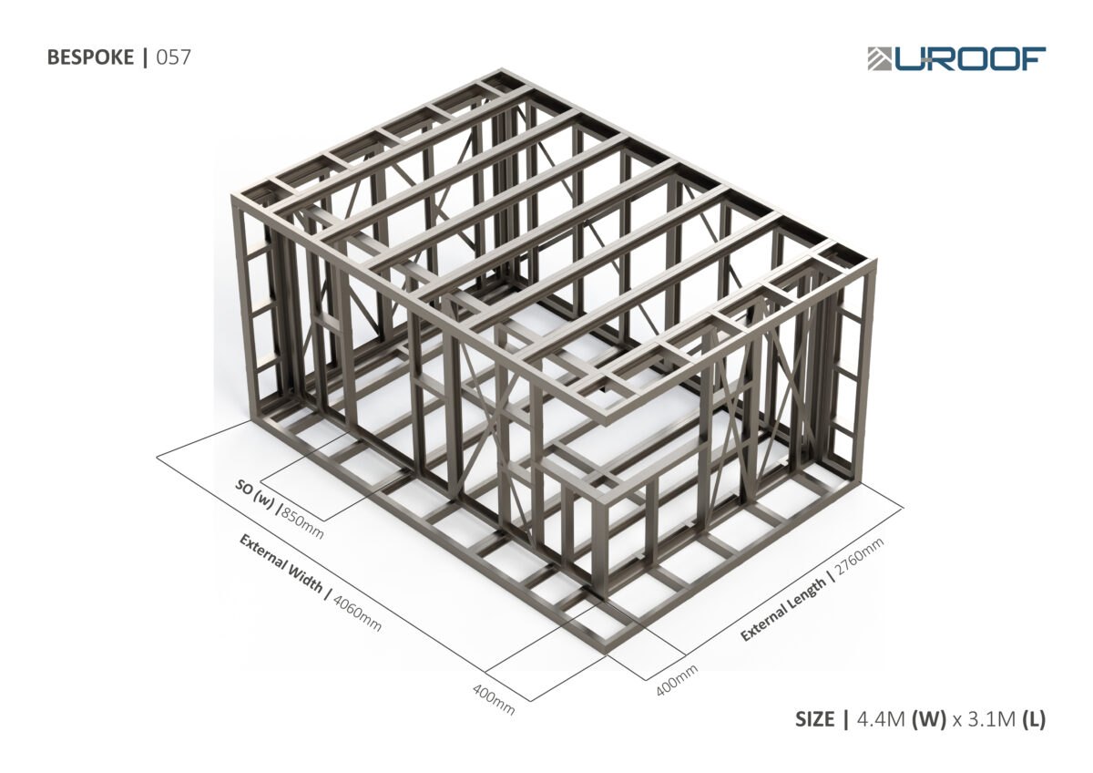 Bespoke 057 Steel Garden Room Frame — supplier catalogue frame