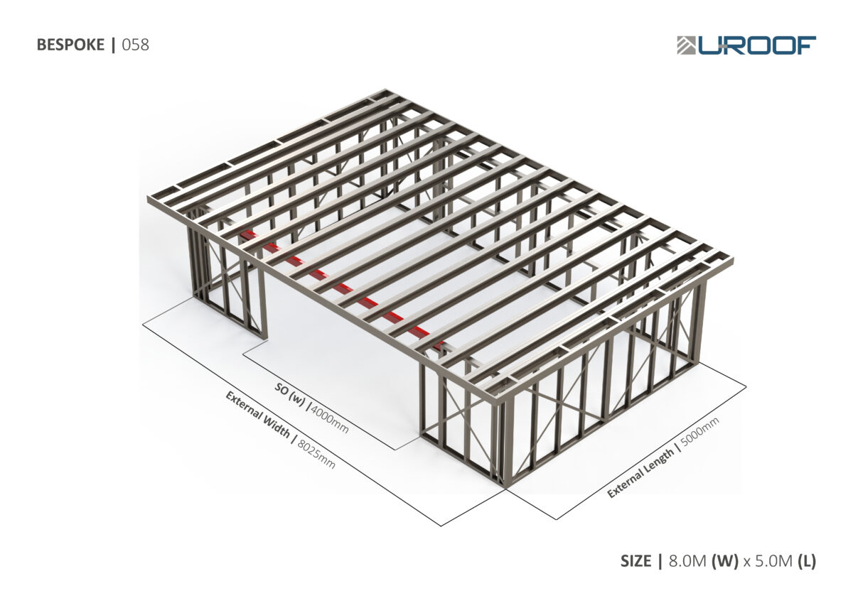 Bespoke 058 Steel Garden Room Frame — supplier catalogue frame