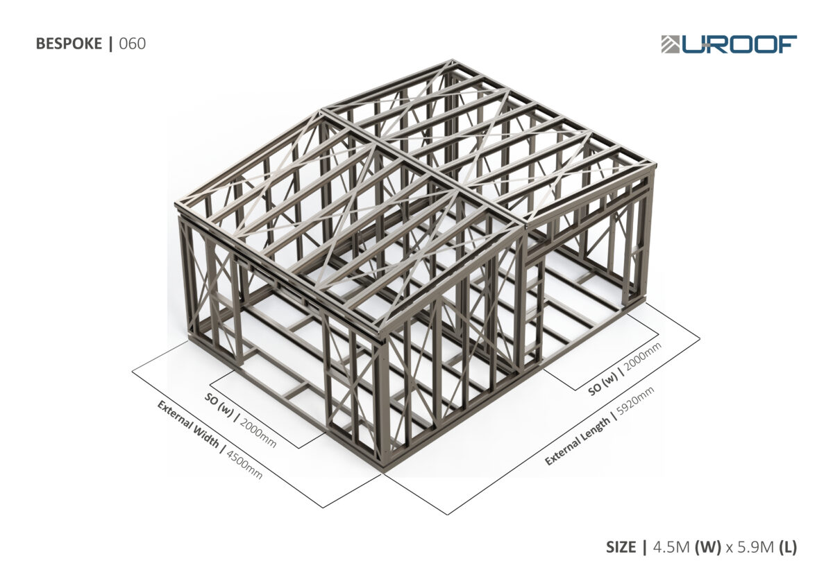 Bespoke 060 Steel Garden Room Frame — supplier catalogue frame