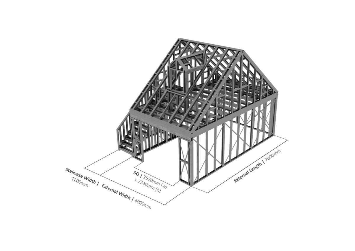 Two Storey Garage 001 Steel Frame — supplier catalogue frame