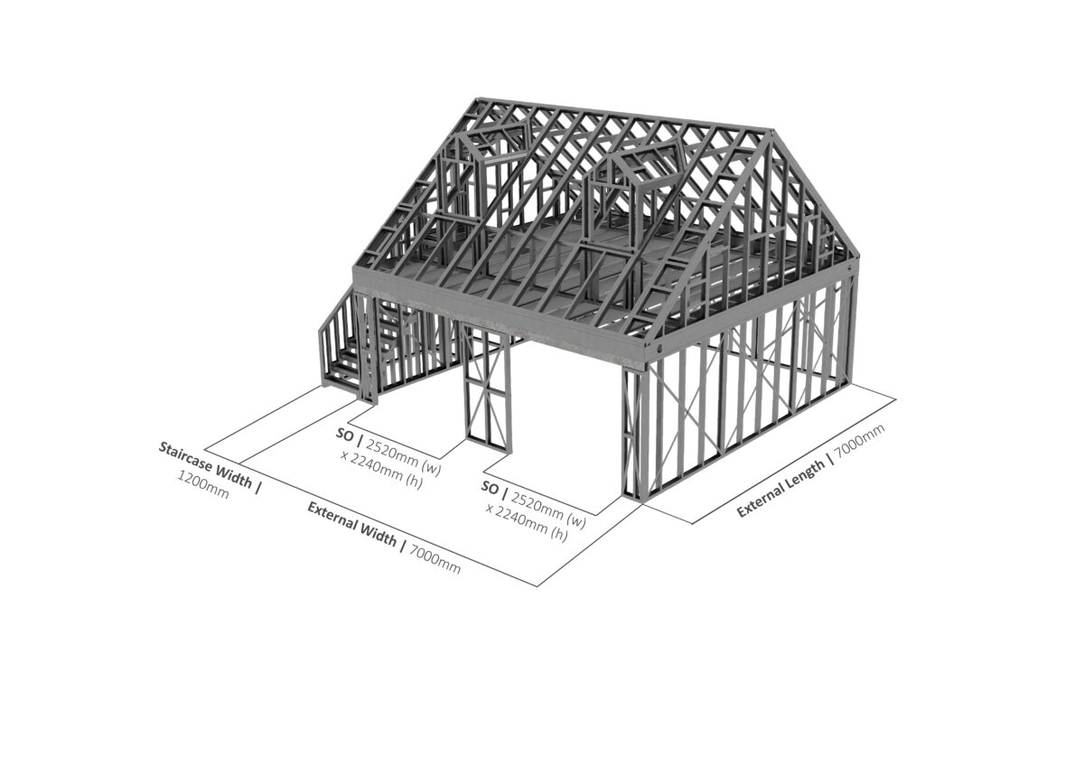 Two Storey Garage 002 Steel Frame — supplier catalogue frame