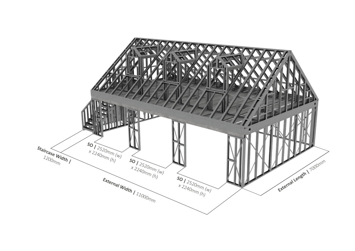Two Storey Garage 003 Steel Frame — supplier catalogue frame