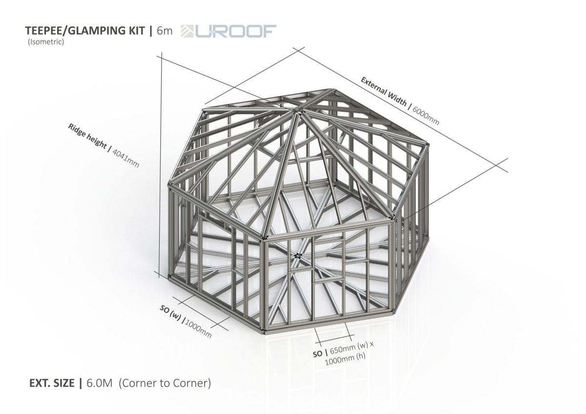 Gazebo – 6000mm Steel Frame — supplier catalogue frame