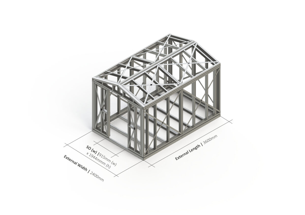 Shed – 3600mm x 2400mm Steel Frame — supplier catalogue frame