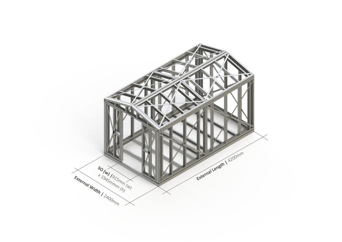 Shed – 4200mm x 2400mm Steel Frame — supplier catalogue frame