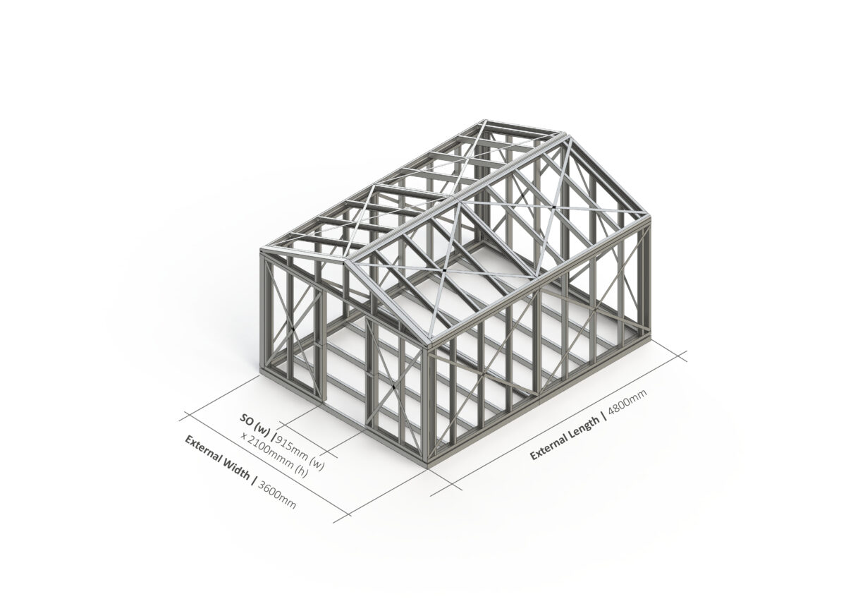 Shed – 4800mm x 3600mm Steel Frame — supplier catalogue frame