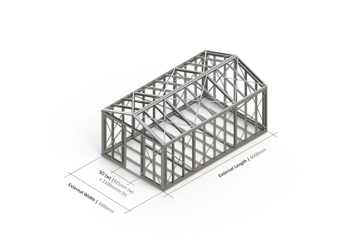 Shed – 6000mm x 3600mm Steel Frame — supplier catalogue frame