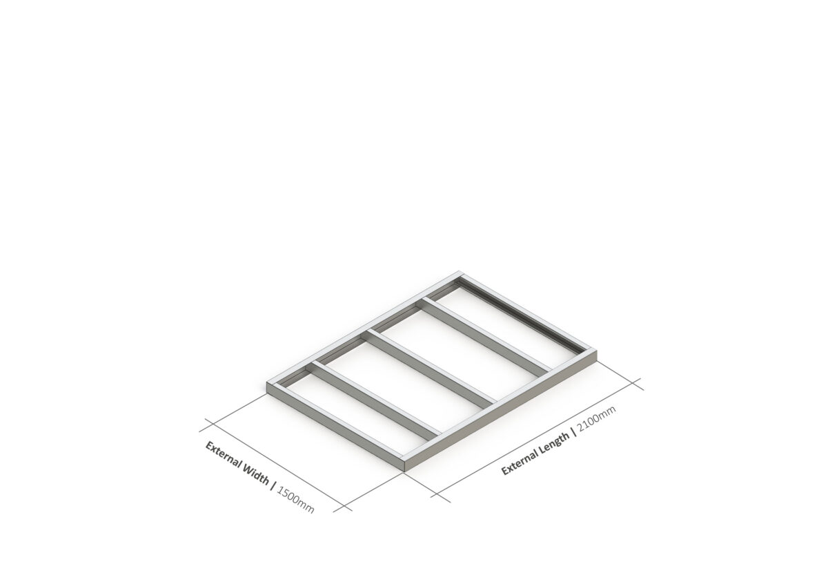 Shed Base – 2100mm x 1500mm Steel Frame — supplier catalogue frame
