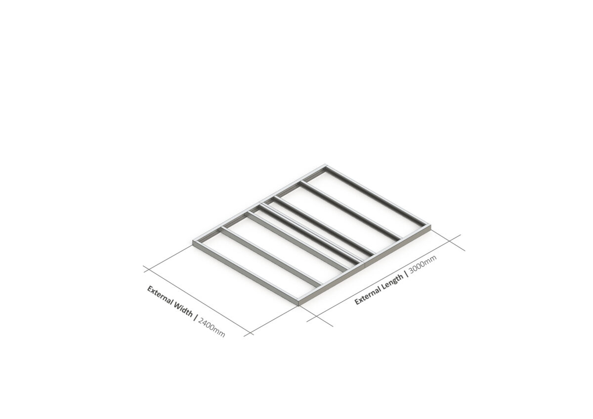 Shed Base – 3000mm x 2400mm Steel Frame — supplier catalogue frame