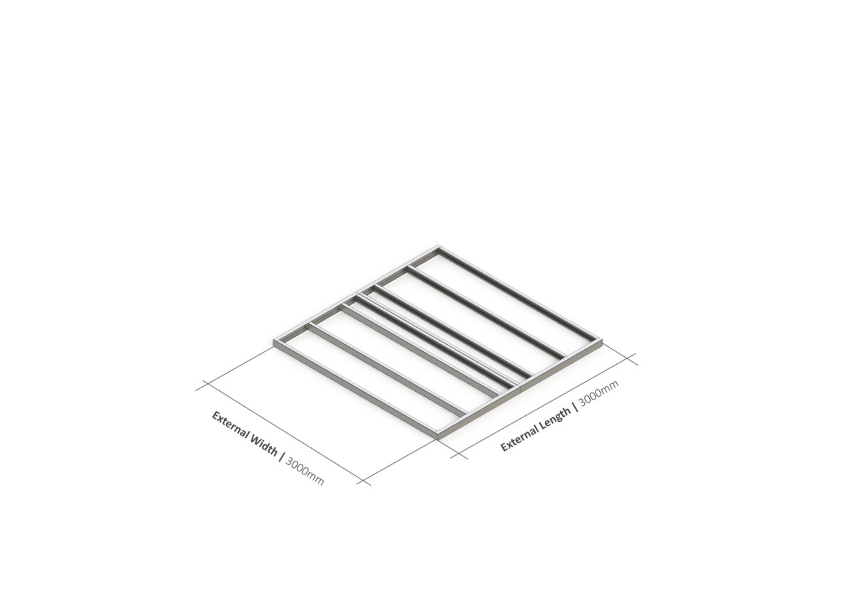 Shed Base – 3000mm x 3000mm Steel Frame — supplier catalogue frame