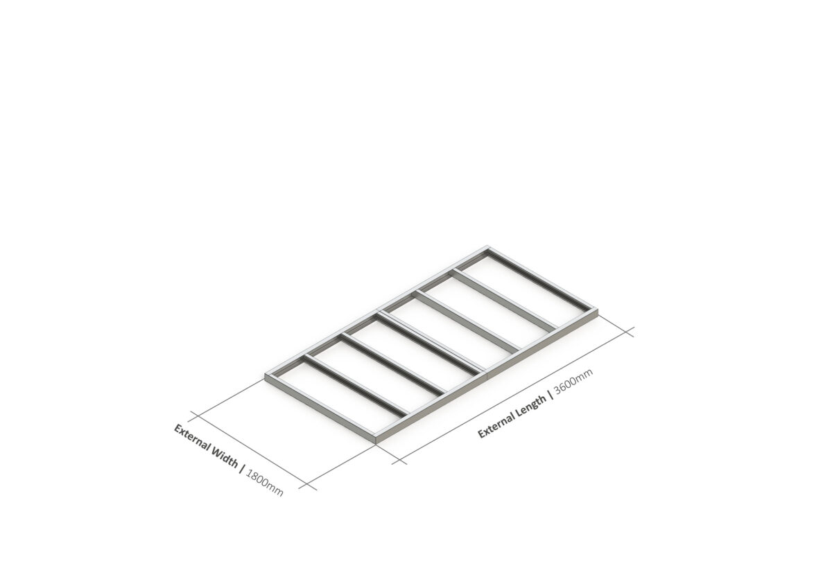 Shed Base – 3600mm x 1800mm Steel Frame — supplier catalogue frame