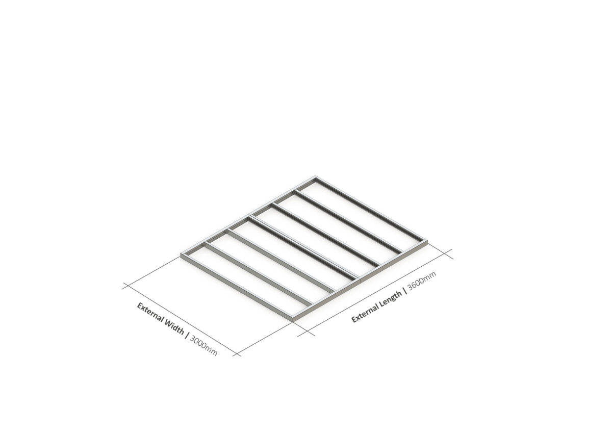 Shed Base – 3600mm x 3000mm Steel Frame — supplier catalogue frame