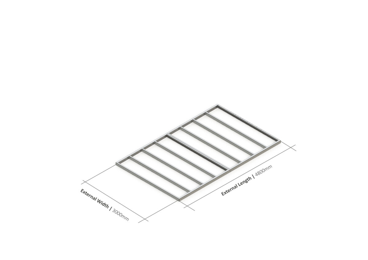 Shed Base – 4800mm x 3000mm Steel Frame — supplier catalogue frame