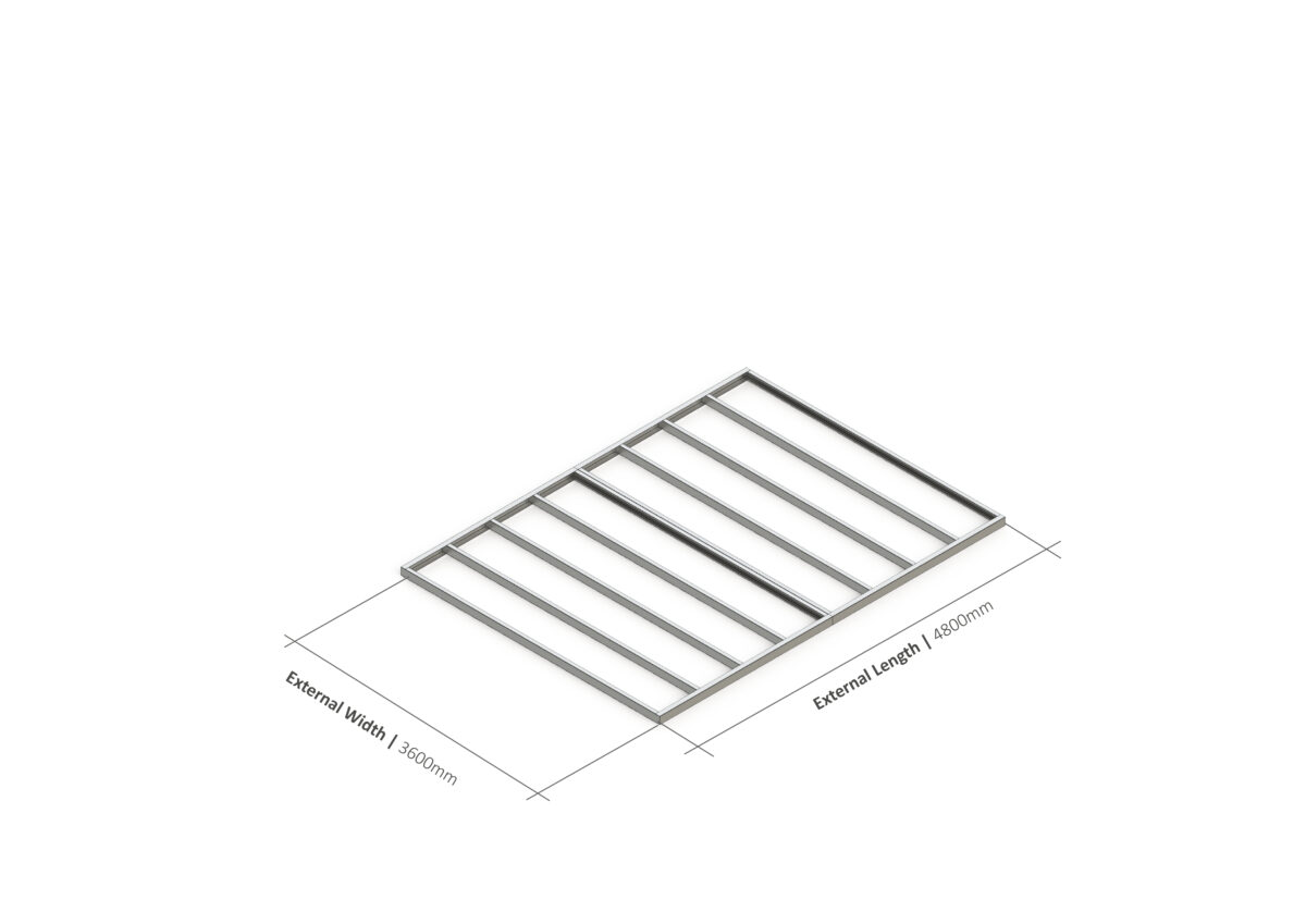 Shed Base – 4800mm x 3600mm Steel Frame — supplier catalogue frame