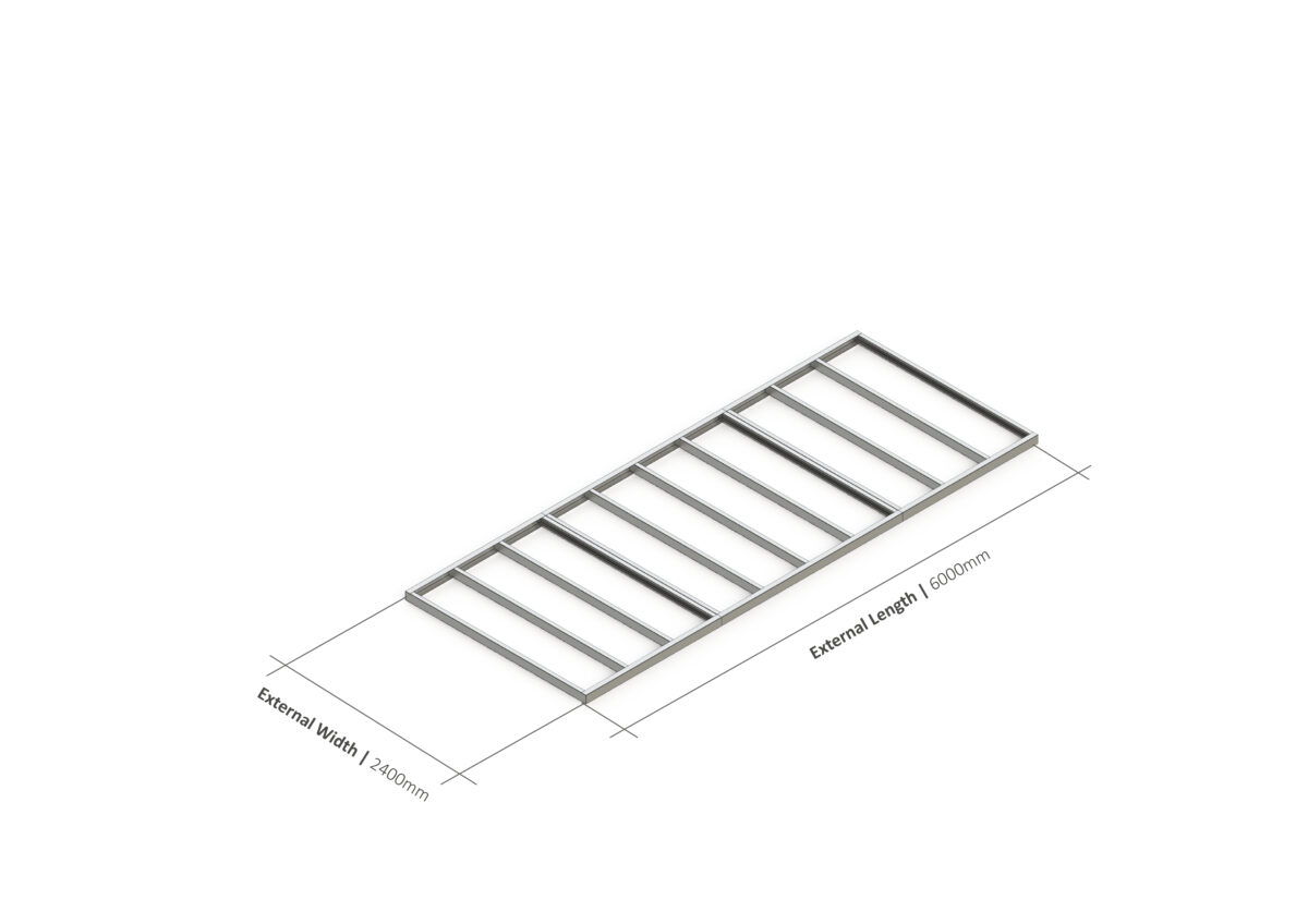 Shed Base – 6000mm x 2400mm Steel Frame — supplier catalogue frame