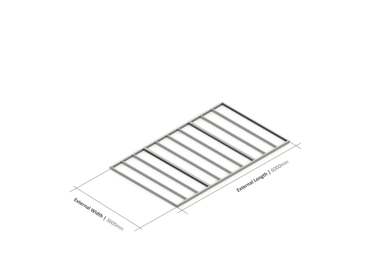 Shed Base – 6000mm x 3600mm Steel Frame — supplier catalogue frame