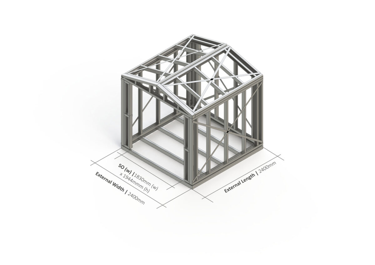 Shed With Double Doors – 2400mm x 2400mm Steel Frame — supplier catalogue frame