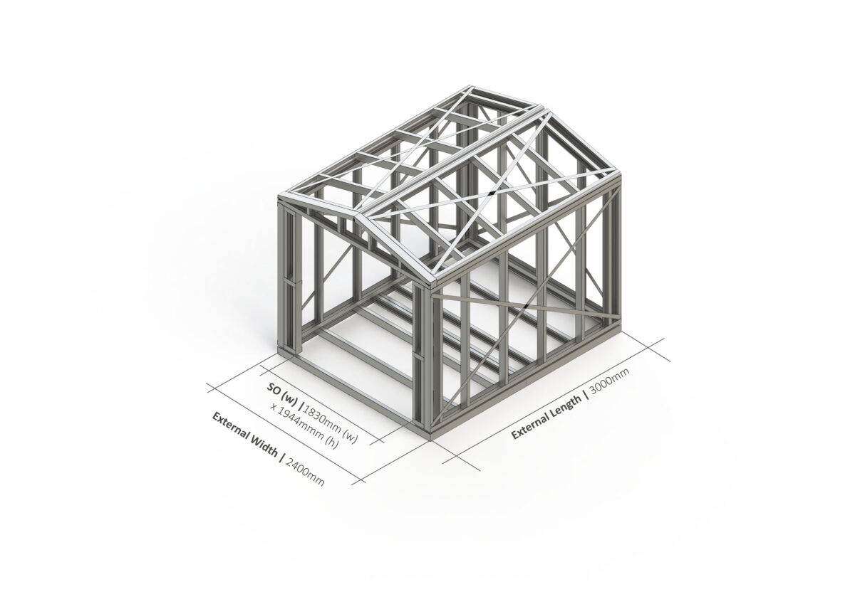 Shed With Double Doors – 3000mm x 2400mm Steel Frame — supplier catalogue frame