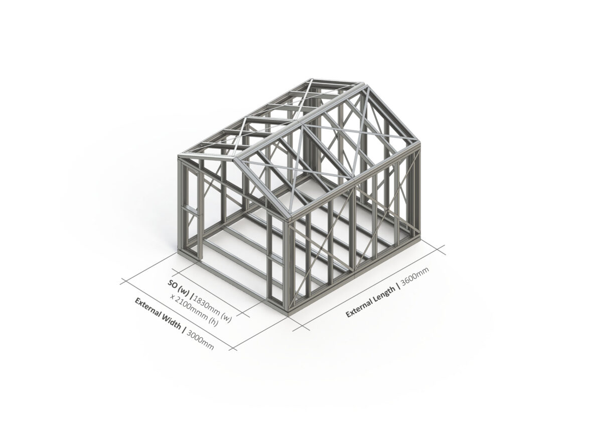 Shed With Double Doors – 3600mm x 3000mm Steel Frame — supplier catalogue frame