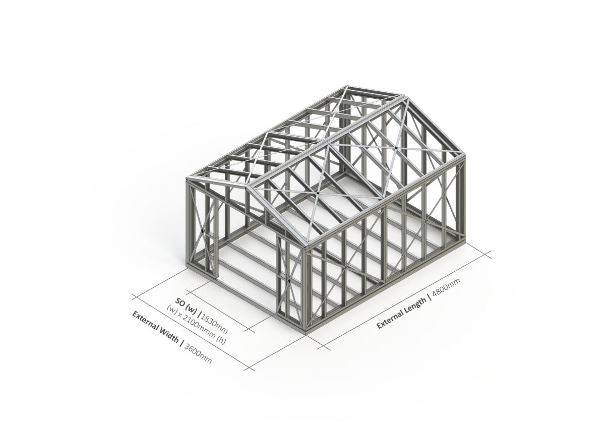Shed With Double Doors – 4800mm x 3600mm Steel Frame — supplier catalogue frame