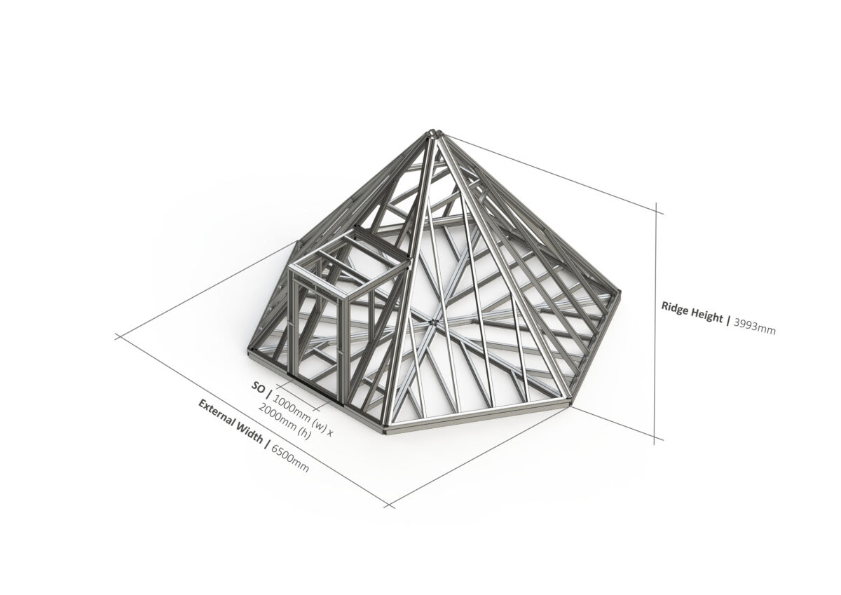 Teepee – 6500mm Flat No Walls Steel Frame — supplier catalogue frame