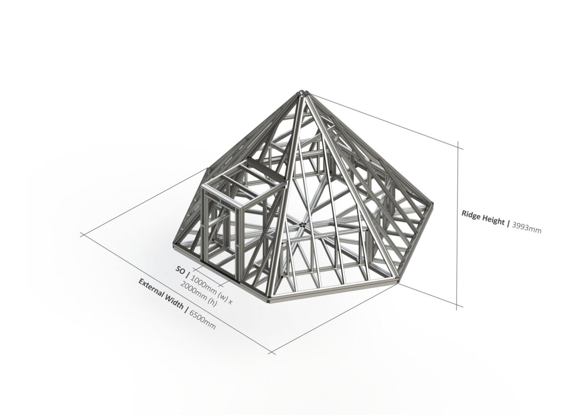 Teepee – 6500mm Flat Walls Steel Frame — supplier catalogue frame