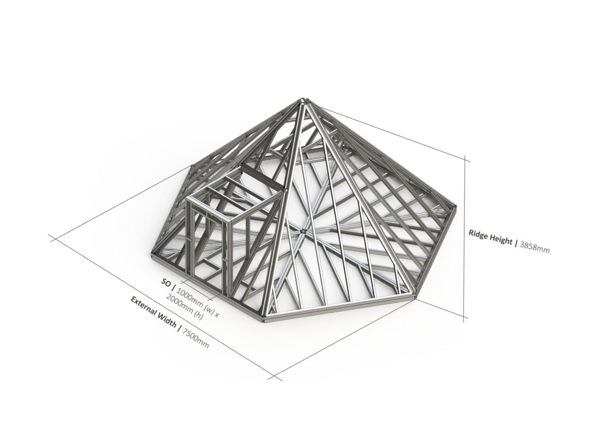 Teepee – 7500mm Flat No Walls Steel Frame — supplier catalogue frame